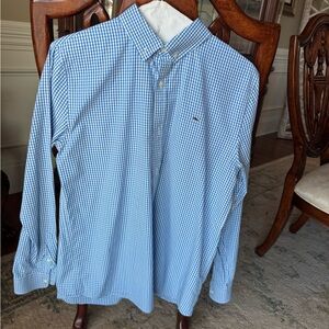 Vineyard Vines Blue Checkered boys Shirt